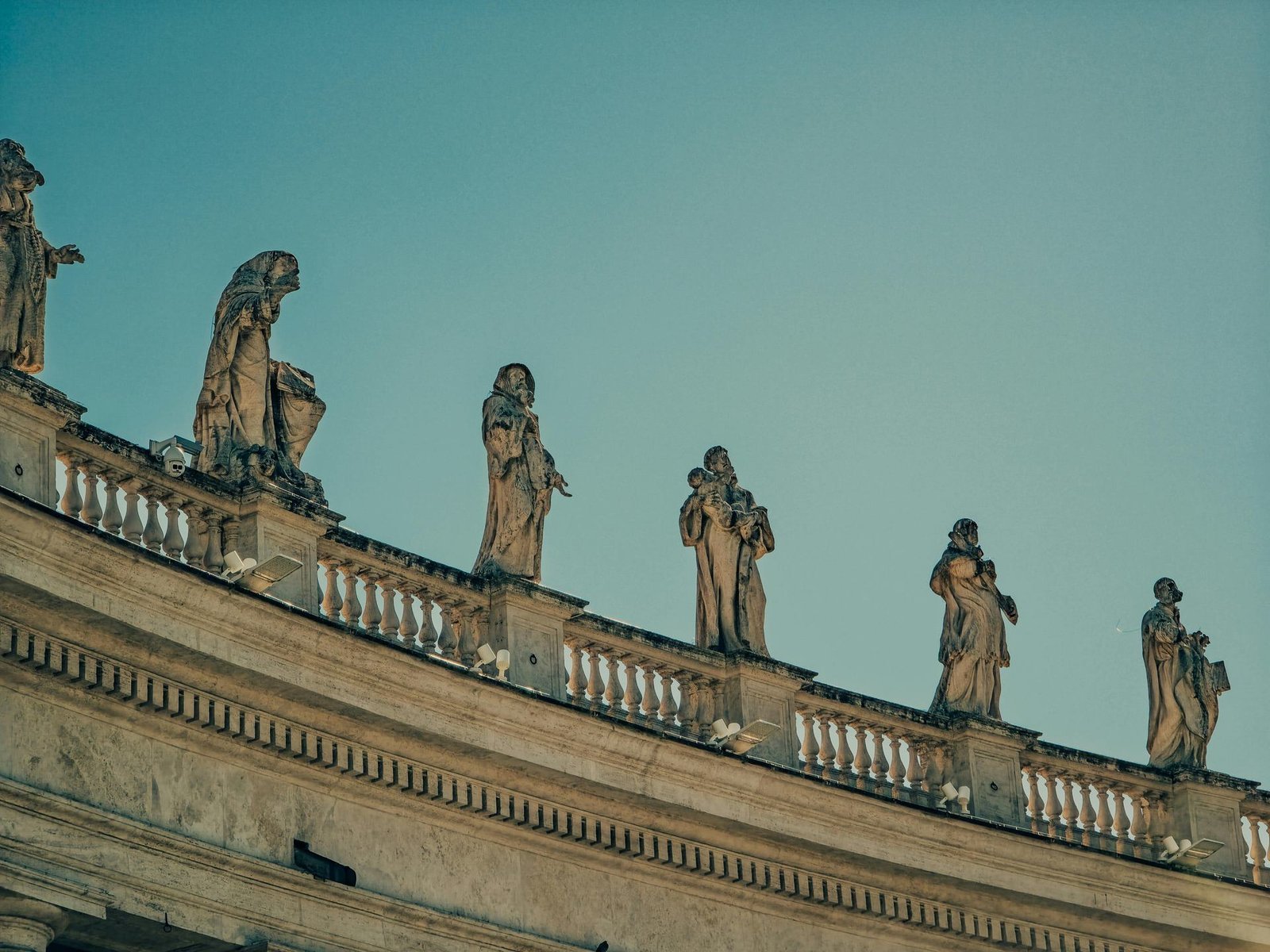 Classical colonnade in Italy